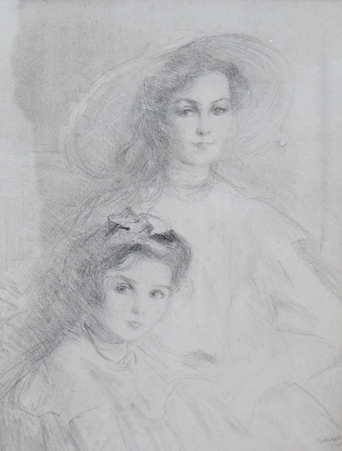 After Albert de Belleroche (Welsh, 1864-1944), lithograph, Mother and child, 43 x 33cm. Condition - fair to good